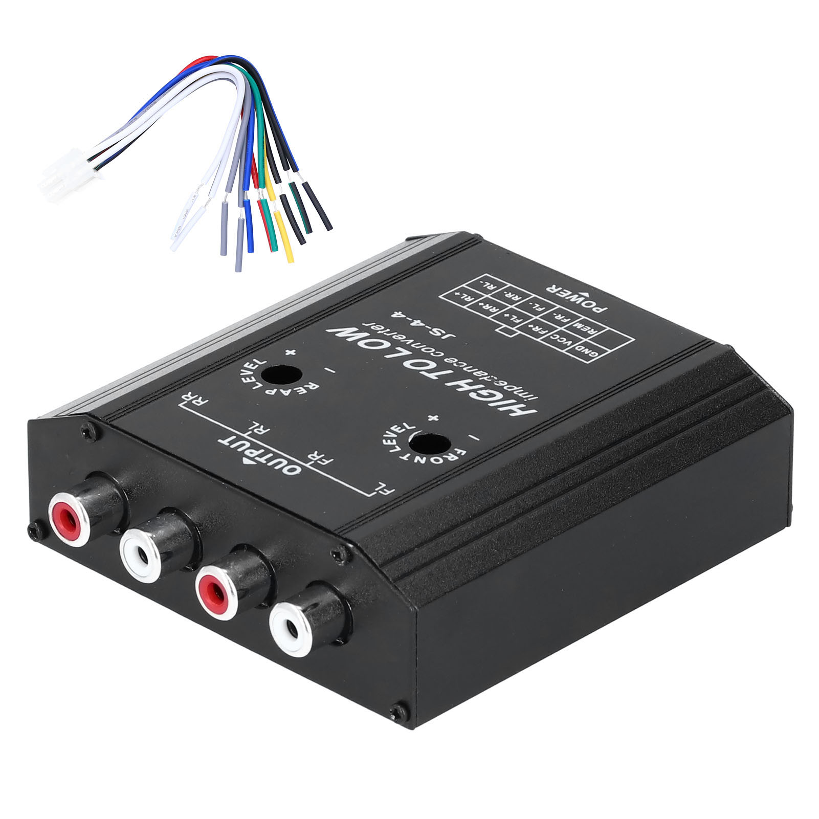 Auto lautsprecher zur Leitung 12V 4-Kanal-Audio--Impedanzwandler Hoch-bis Niedriglinien-Autoradio-Radio-Lautsprecher-Frequenz Filter