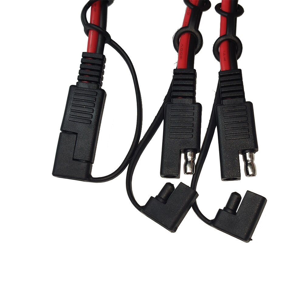 JKM 14AWG SAE 1 to 2 Power Extension Cable Quick Disconnect Plug Harness Cord For Car Motorcycle Solar Panel Battery Chargers