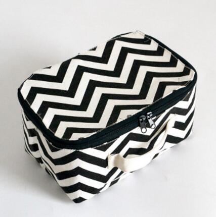 De Korte Linnen Katoen Waterdichte Opbergdoos met Rits Make Home Decor Housekeeping Orgnization Reizen Bag: S