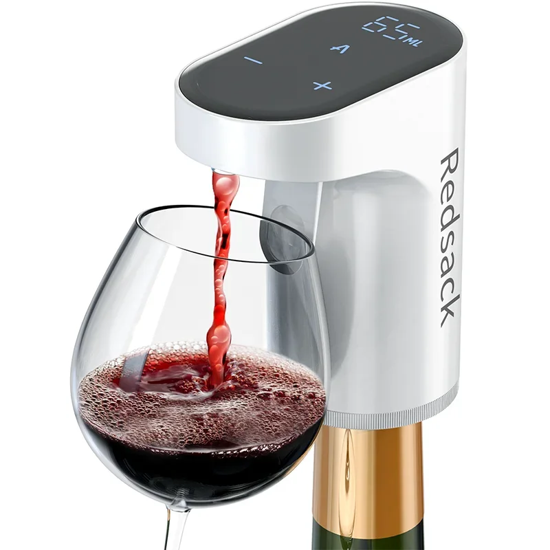 Automatic Non-touch Automatic Electric Bottle Pump Beverage Whisky Alcoholic Beverage Dispenser: Ivory