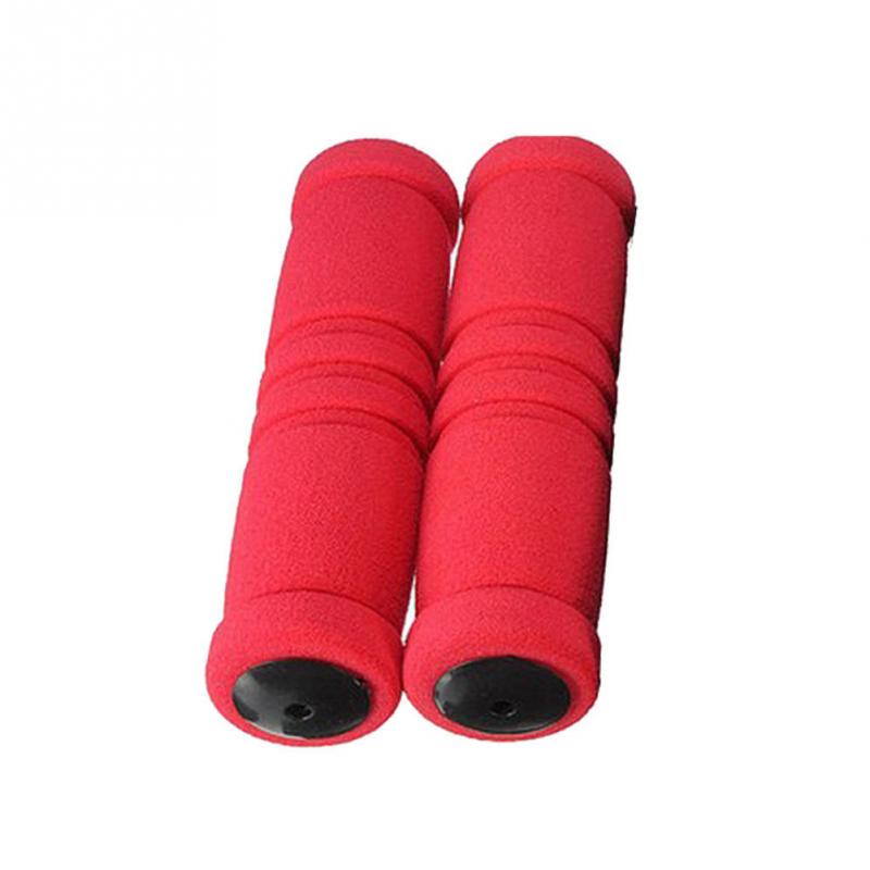 2 stuks/paar fiets stuur spons fiets antislip handvatten hoes zachte stuur handvatten antislip voor fiets fietsaccessoires: Rood