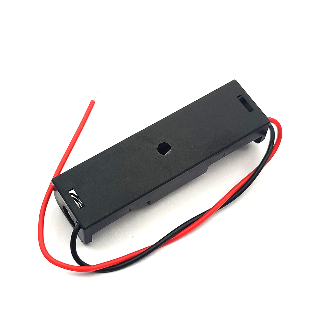 AA Size Power Battery Storage Case Plastic Box Holder With Leads 1AA Battery Case AA Battery Box 1.5V DIY