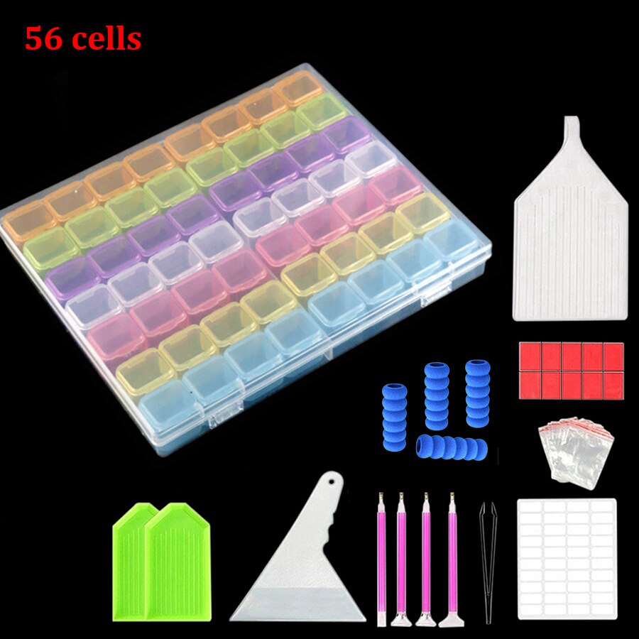 Diamant Malerei Lagerung Kasten Und Werkzeuge Bausatz Erwachsene Oder freundlicher, Diy Diamant Stickerei Zubehör Mosaik Stift Tabletts Pinzette Rolle