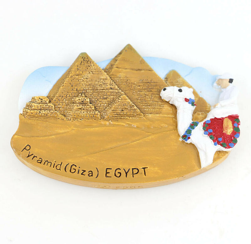 Pyramids Of Giza Egypt Fridge Magnet Souvenir 3D Resin Landscape Refrigerator Magnetic Sticker Home Kitchen Decor