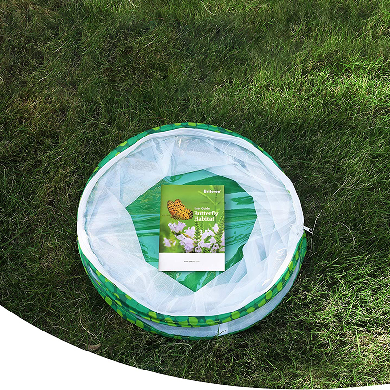 Green Collapsible Insect Cage Mesh Insect Habitat Cage Butterfly Mantis Stick Breeding Zipper Cages Net Cloth