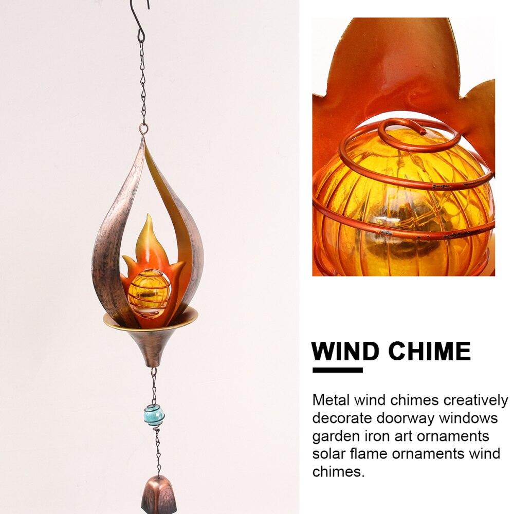 1Pc Wind Chime Flame Wind Chime Hanging Decor for Garden Window