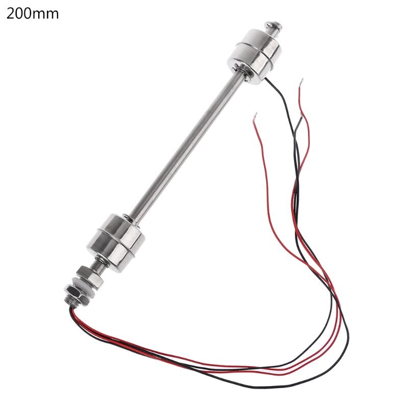 Interrupteur à flotteur à Double bille en acier inoxydable, 220V 10W, capteur de niveau d'eau liquide, réservoir: 200mm