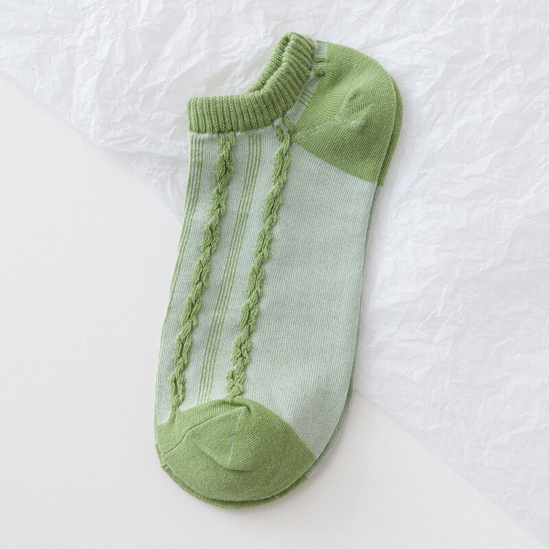 Cute Women Cotton Cartoon Fruit Ankle Socks Summer Japanese Avocado Cute Boat Socks Casual Soft Girls Short Socks: avocado sock F