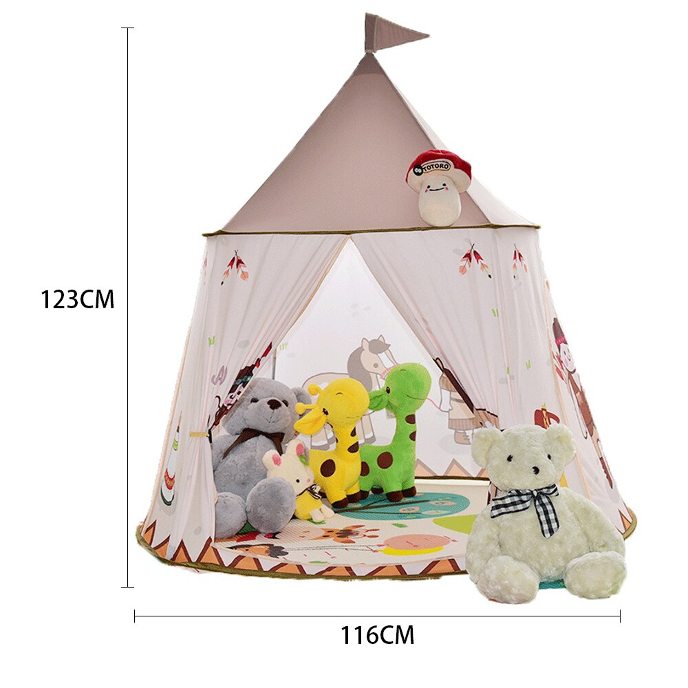 Prinses Kasteel Cartoon Tenten Draagbare Kinderkamer Outdoor Tuin Spelen Teepee Tipi Tent Lodge Kinderen Ballen Zwembad Playhouse