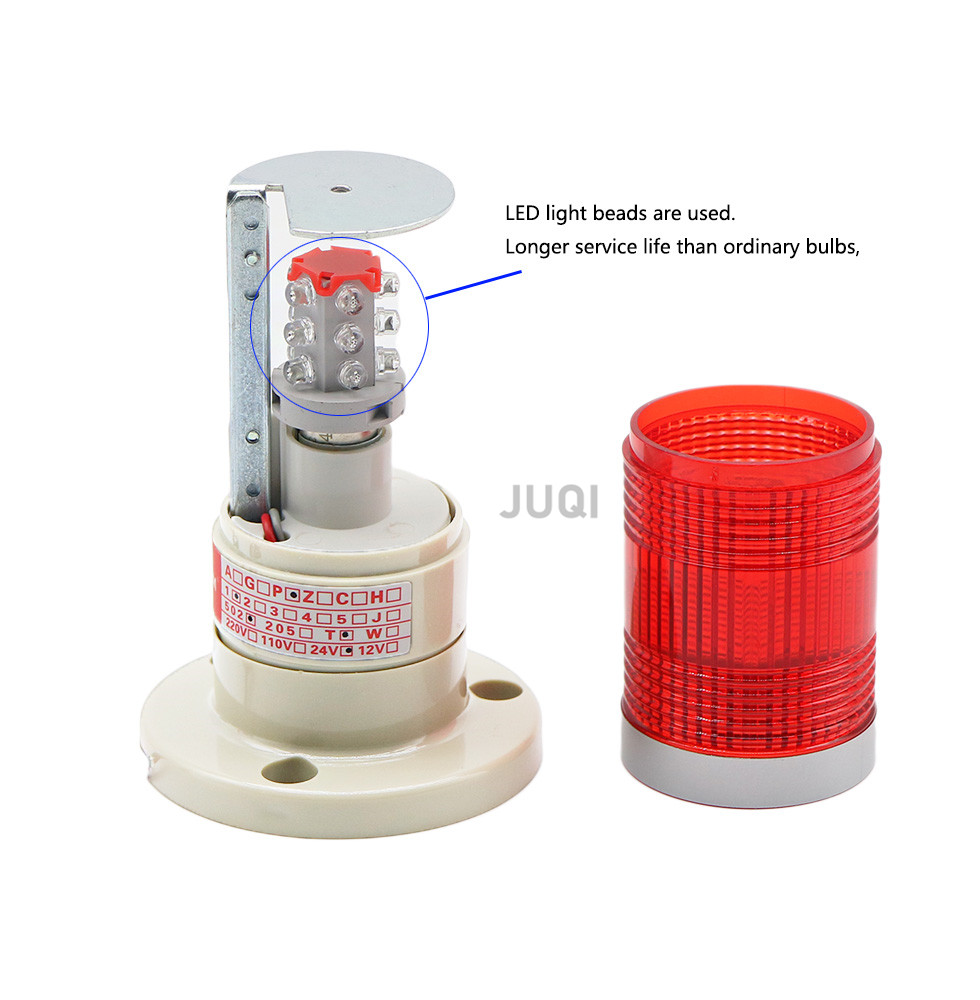 LED Industrial red Yellow blue green Signal Tower Warning Lamp Light Alarm Apparatus 12V 24V 110V 220V