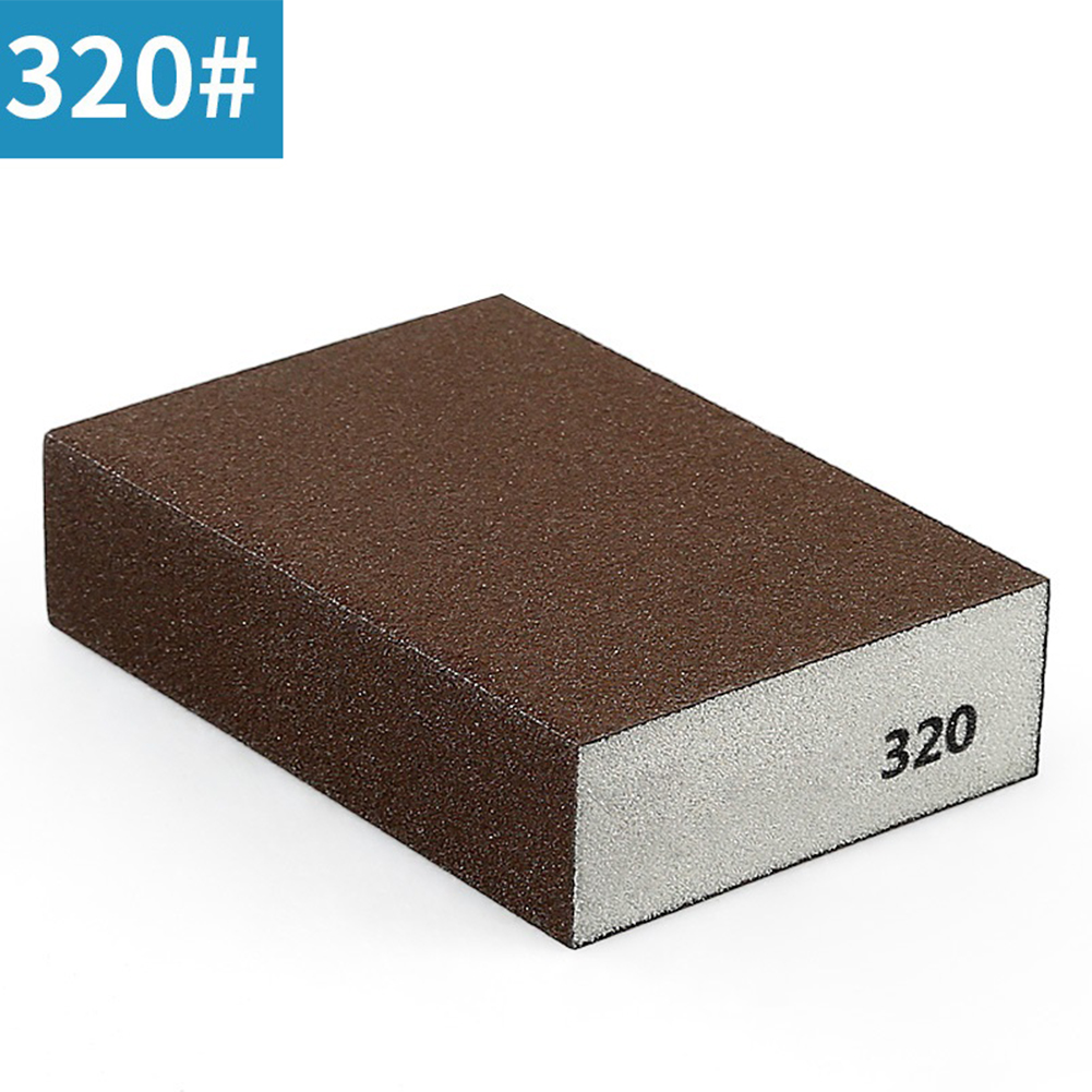 Schleifschwamm, Körnung 60, 80, 100, 120, 180, 240, 320, Wandschleifschwamm, Sandblock, Schleifpapier, Modellfarbe, polierter Sandstein: Grey