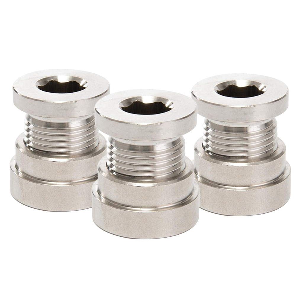 3 Pack M18X1.5 O2 Oxygen Sensor Fittings Mounting Bung And Plugs (1 Bungs/1 Plugs)