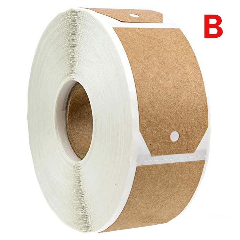 300 stk kraftklistermærker papiretiketter blank jul til krukke stearinlys glasflaske kontor mad klassificering køkkenklistermærke: B