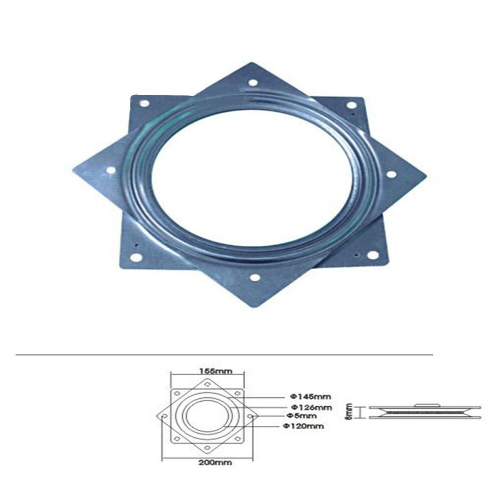 Square Bearing Swivel Plate Lazy Susan Turntable Rack Desk Tool: 6 inches