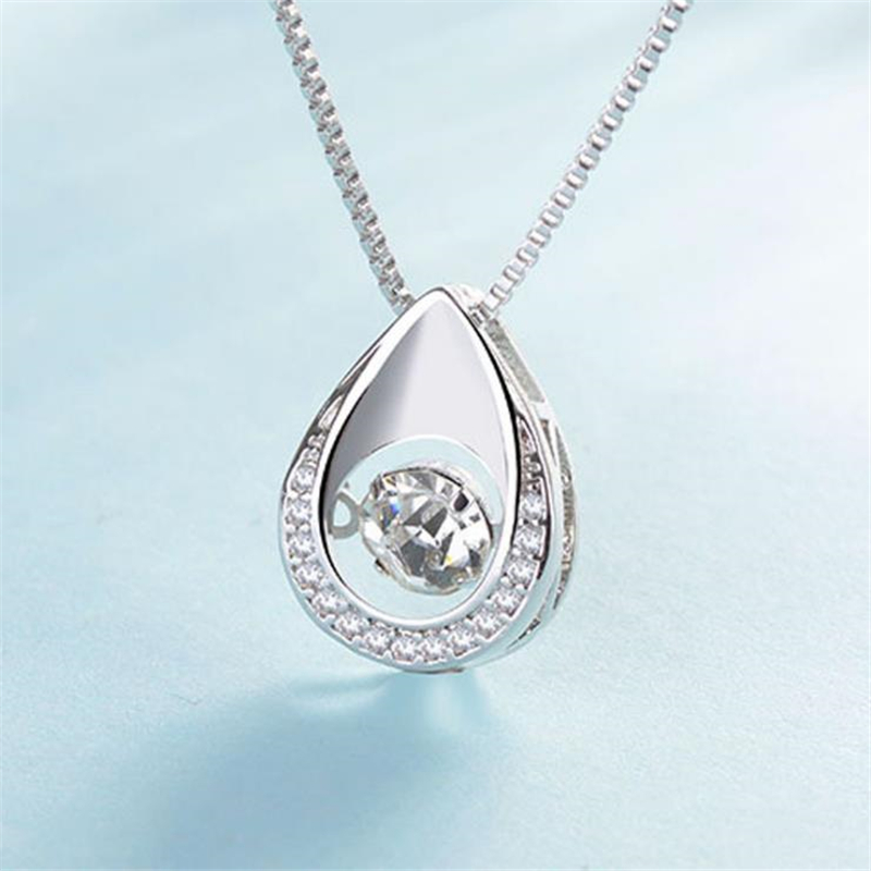 Kofsac Mode 925 Sterling Zilveren Kettingen Voor Vrouwen Exquisite Dansen Stone Water Hanger Sieraden Meisje