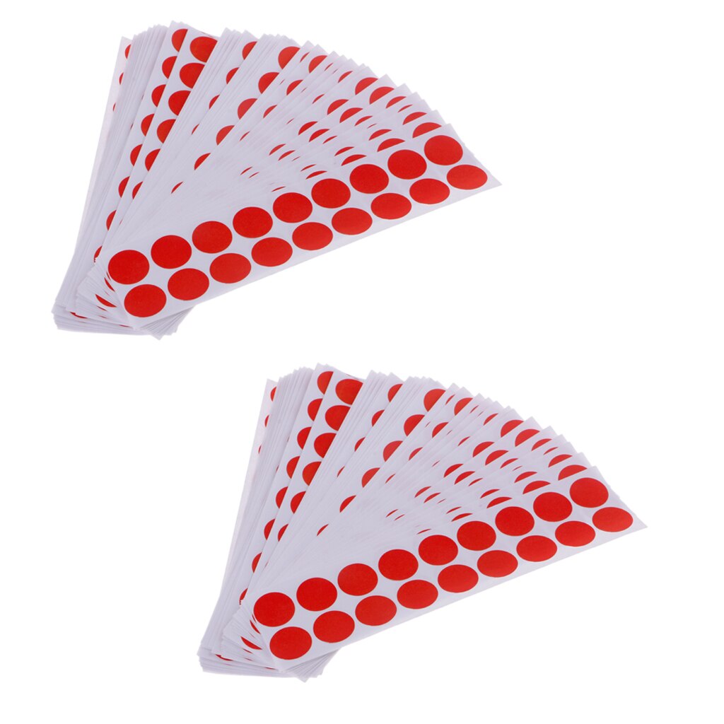 Etiqueta redonda do splatter dos remendos de 1800 pces, papel do alvo paster 2cm vermelho