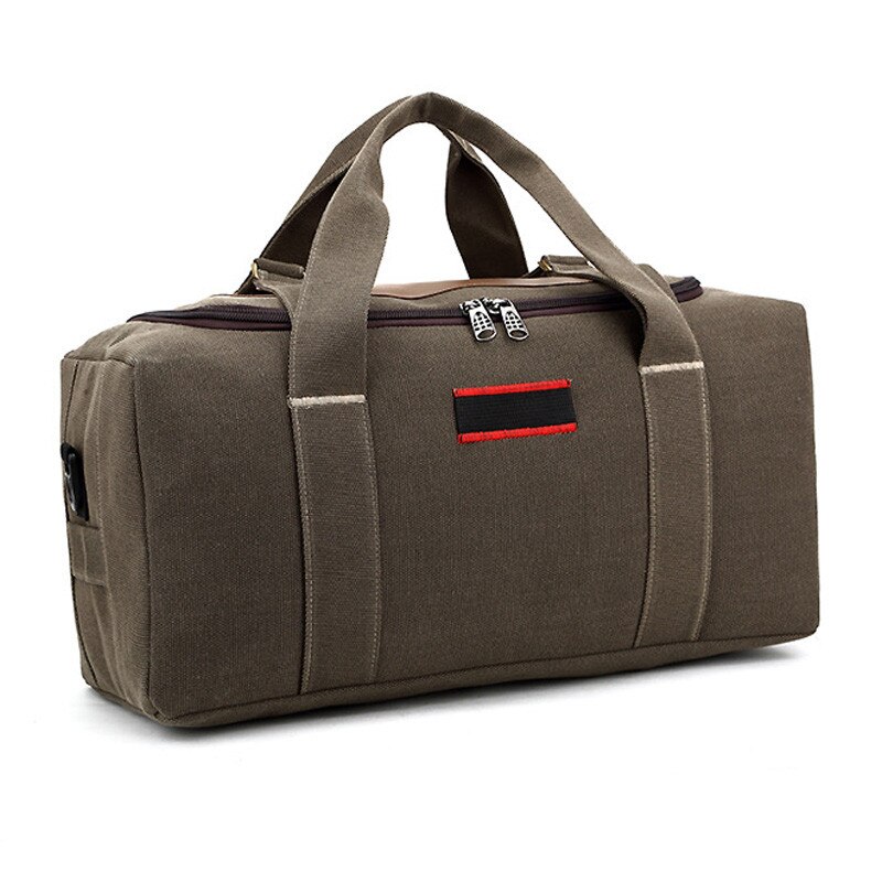 Canvas Reistas Weekend Tas Grote Capaciteit Weekendtas Schouder Mannen Waterdichte Messenger Bags Vrouwen Reizen Tote: brown big
