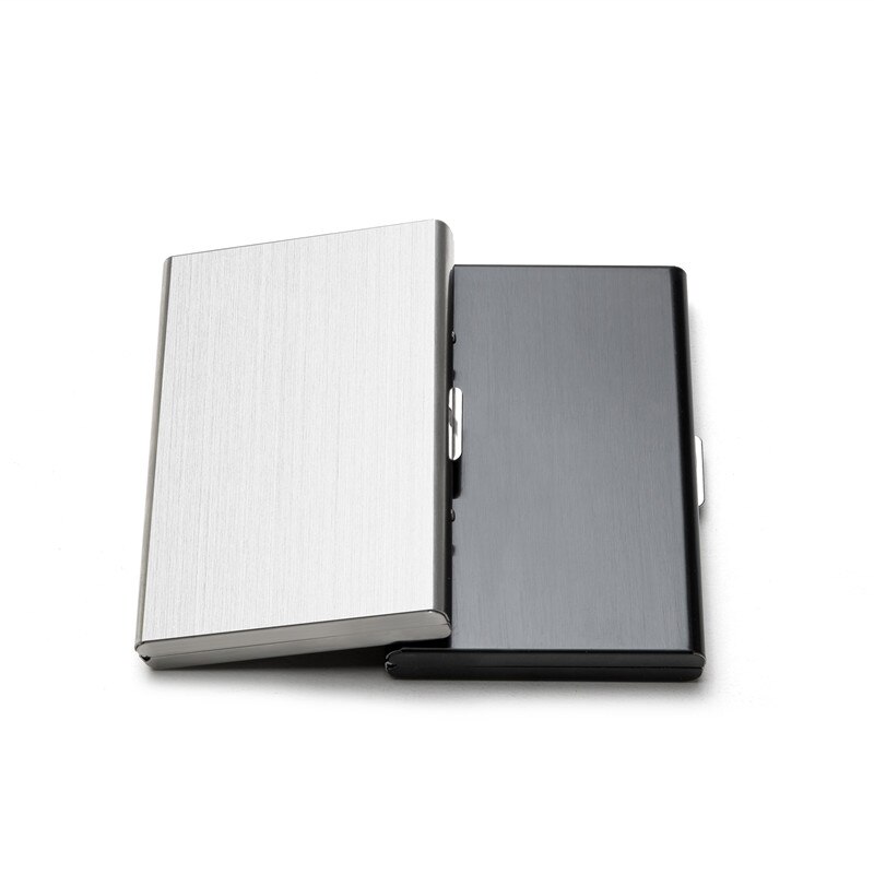 Bycobecy Slim Wallets Card Holders Metal Box Business Multi Purses Silver Credit Card Holder