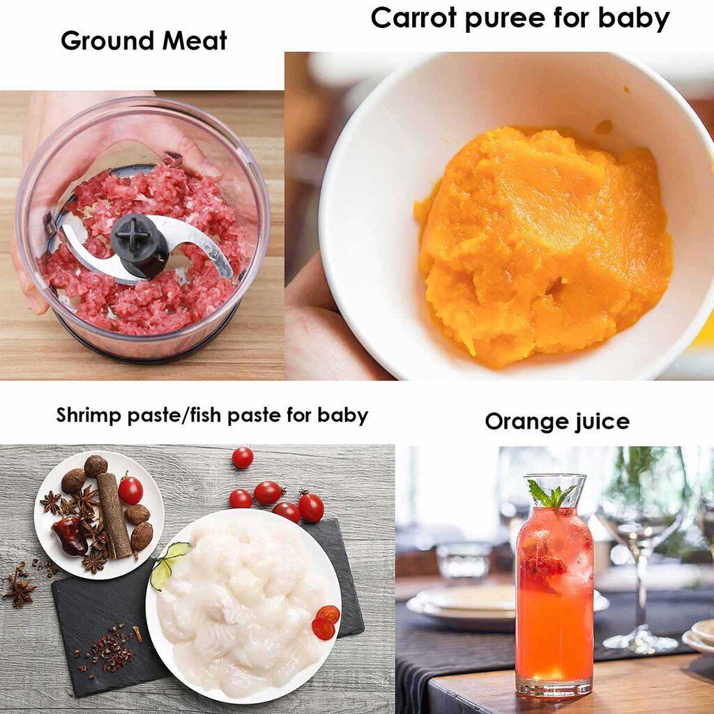 Hand Stick Blender Mixer Vegetable Chopper Whisk White