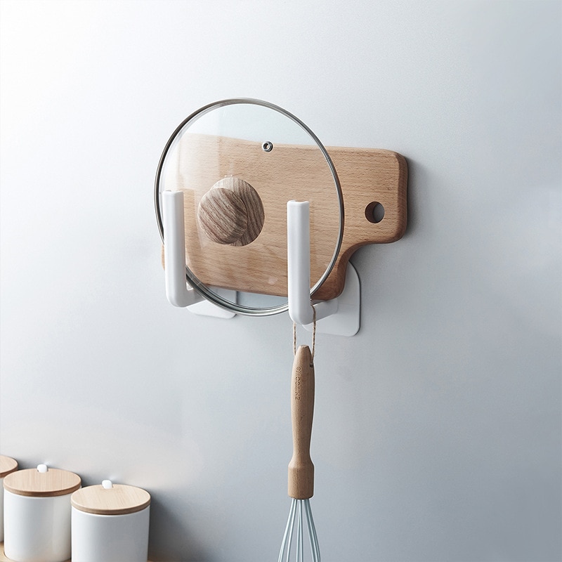 1 piece kitchen self-adhesive shelf paper towel holder roll paper holder under the cabinet for cabinet storage rack toilet