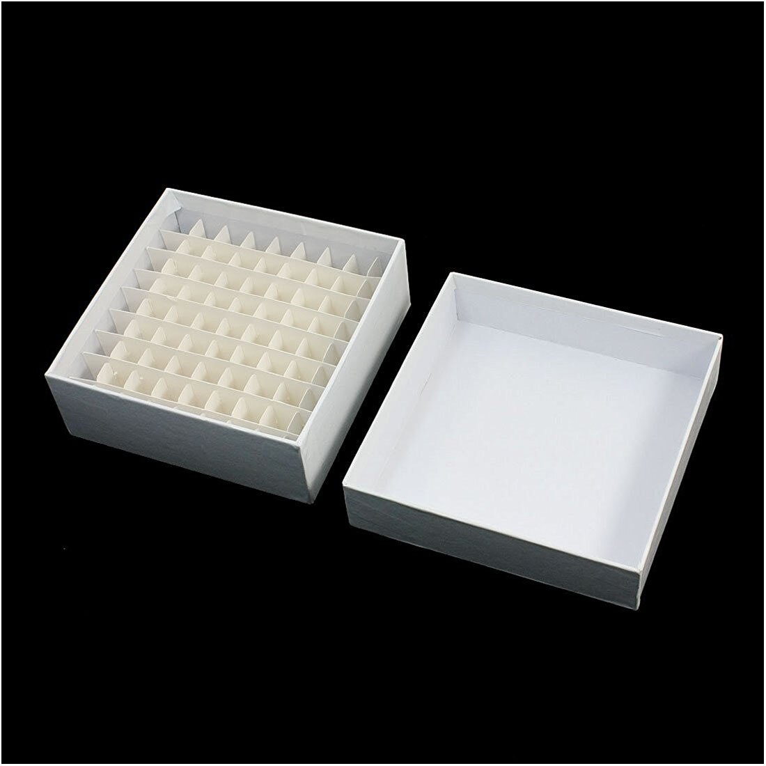 Lab 81 Positions Graduated Cryo Vial White Paper Box 1.8 Milliliter