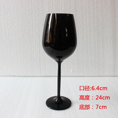 Black wine glass, crystal glass, champagne glass, color wine glass, accessories, wine glass, black glass, goblet: 2