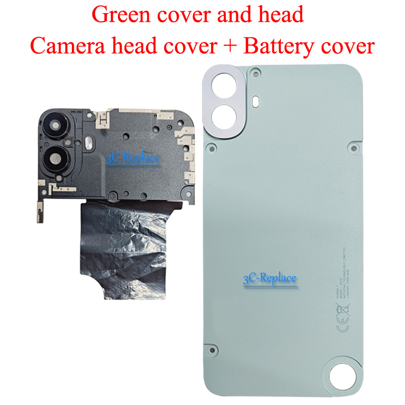 6,67 inch voor niets CMF Telefoon 1 A015 Terug Batterij Cover Voor Midden Frame Deur Behuizing Case Achter Glas Onderdelen Vervanging: Rood