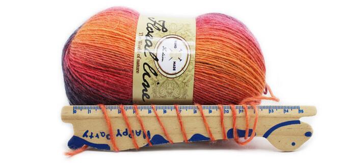 1pc = 100g sektioner farvet uld regnbue garn hånd strik hæklet tykt garn gør det selv håndværk varmt tørklæde sweater pude 360m