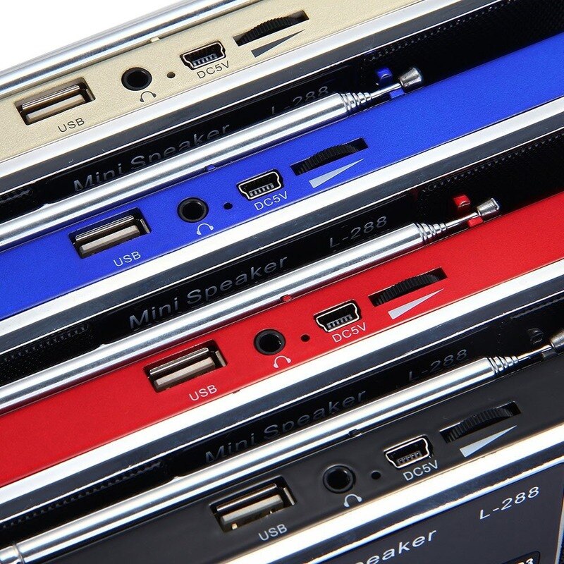 Digitale Draagbare Radio Am Fm Bluetooth Speaker Stereo MP3 Speler Tf/Sd-kaart Usb Drive Handsfree Call Led Display luidsprekers L-288