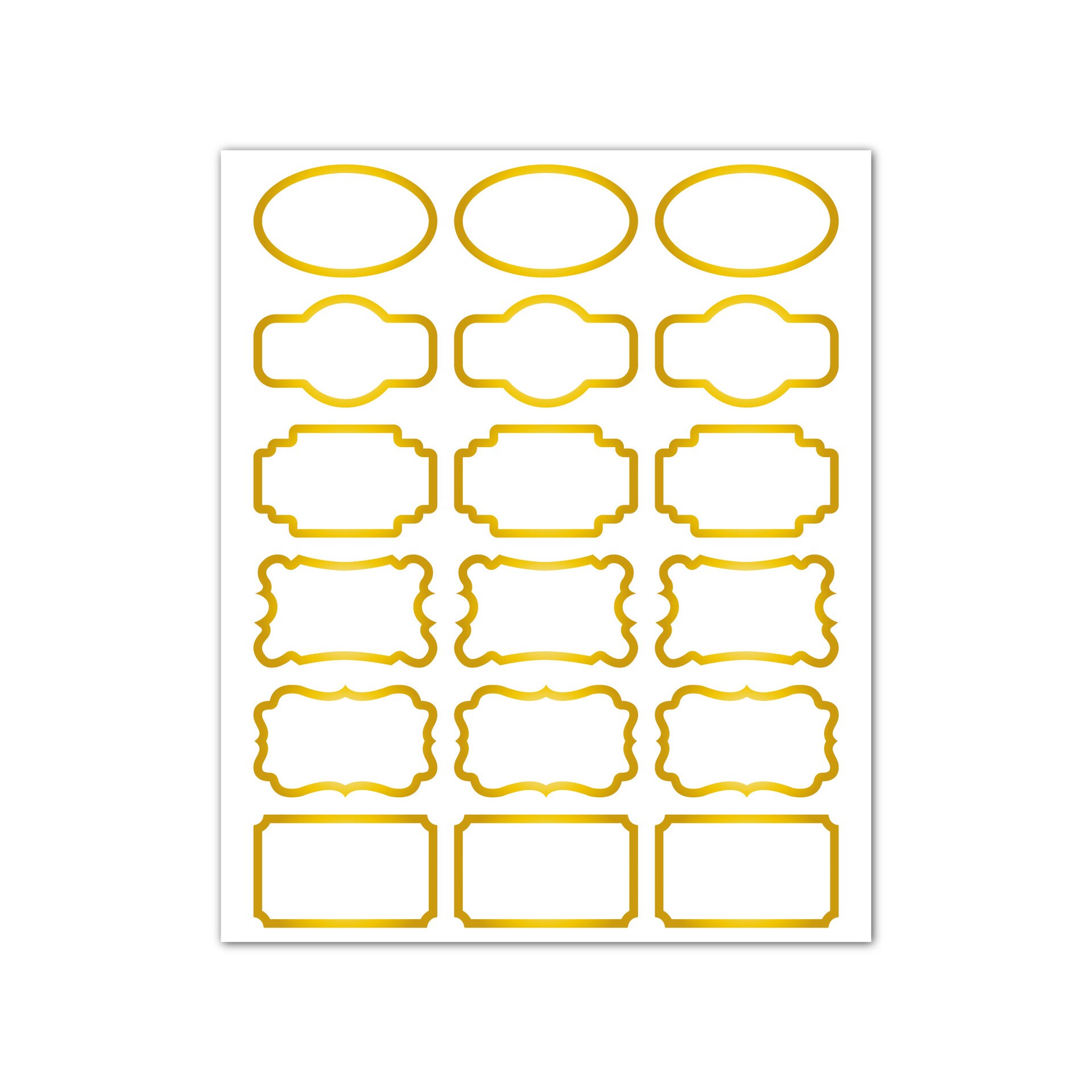 PVC Self-adhesive Seasoning Jar Label Sticker Handwritten Transparent Removable Waterproof Oil-proof Spice Bottle Label Sticker: Golden Sticker