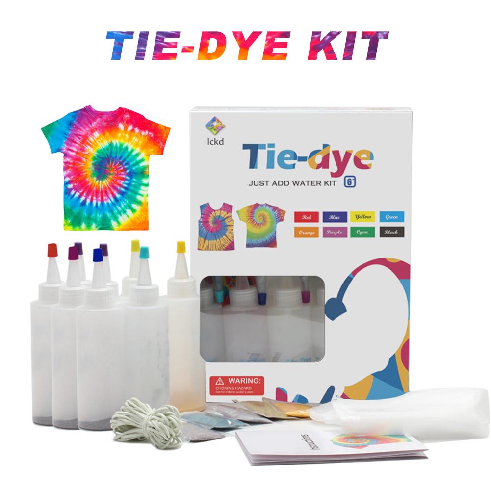 8/18 bouteilles tulipe cravate colorant Kit Permanent une étape cravate colorant ensemble bricolage Kits pour tissu Textile artisanat Arts vêtements pour colorants peinture