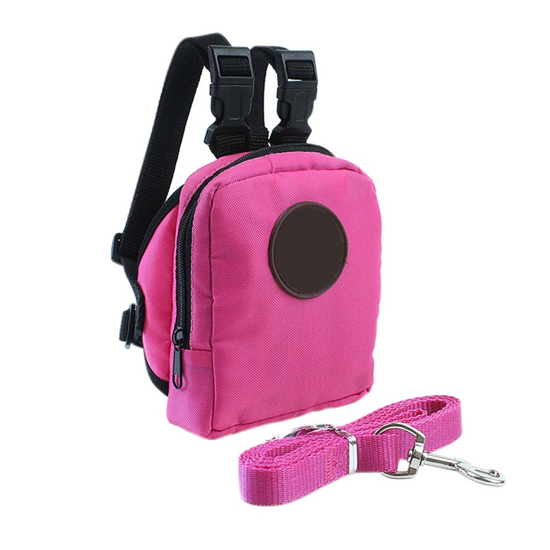 Leuke Mini Rugzak Voor Kat Hond Met Harnas Leiband Rugzak Voor Kleine Hond Multifunctionele Hond Rugzak Tas: rose red / S