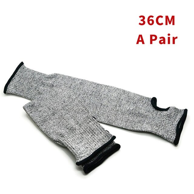 Level 5 Safety Sleeves Anti Cut Arm Puncture Gloves Cutting Resistant Bracers Protector Household Breathable Arm Guard Gloves: A Pair 36cm