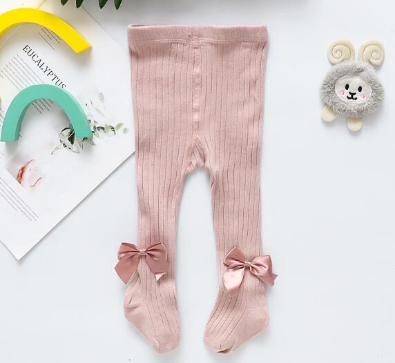 Herbst Winter Baby Strumpfhosen Für Neugeborene Baby Mädchen Strumpfhosen Art Gestrickte Großen Bogen Prinzessin Mädchen tanzen Strumpfhosen Weichen Säuglings Kleidung: Rosa groß Bogen Strumpfhose / 1 zu 2Jahr