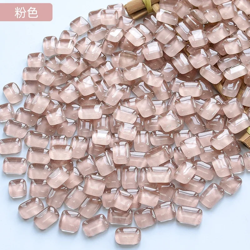 200g Mosaik Dreieck quadratische Glasmosaik fliesen bilden DIY handgemachte freundlicher kreative Dekoration Zubehör Wohn accessoires: sehen blau