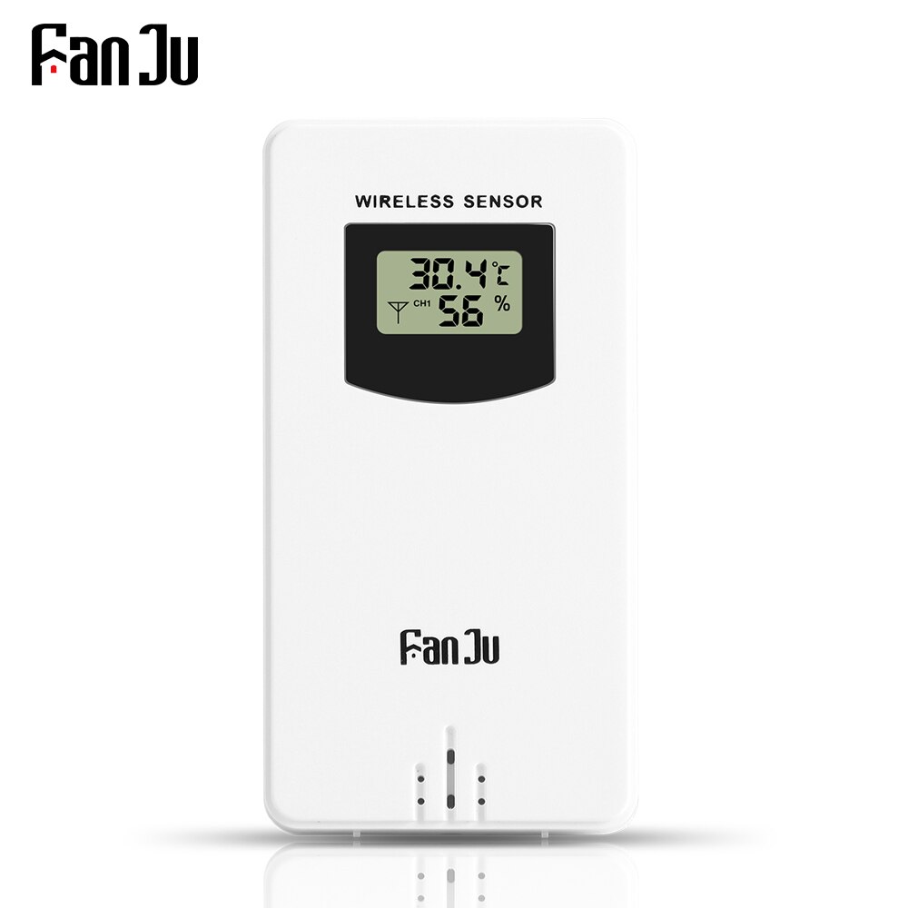 FanJu-estación meteorológica Digital FJ3383C, reloj con pantalla a Color, barómetro, termómetro, higrómetro, Sensor al aire libre con tendencia de riesgo de moho: Wireless sensor