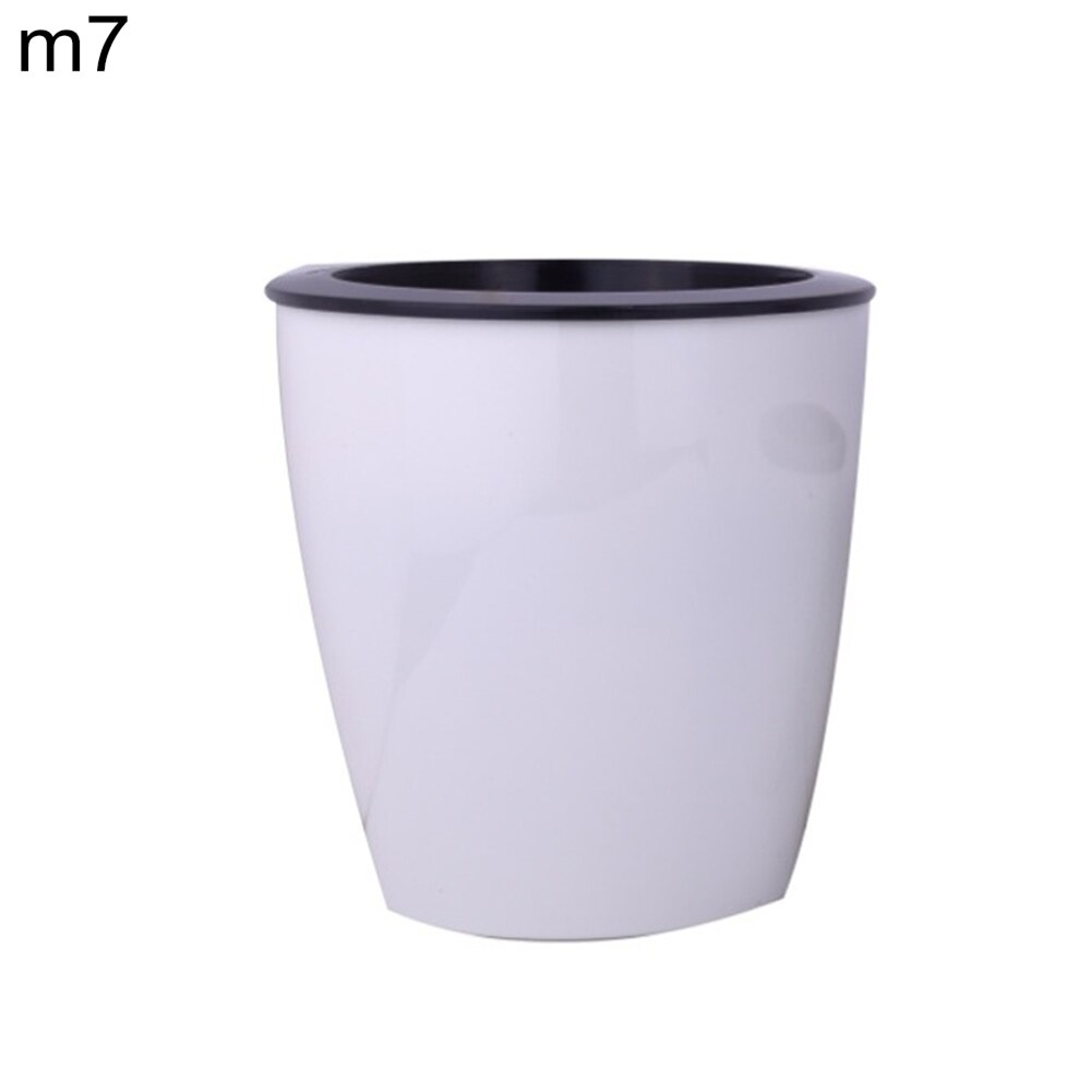 Faul blume topf, automatische wasser Absorption Nachahmung keramik topf, grüNe pflanze hydrokultur harz topf, schwarz und weiß blume topf: M7
