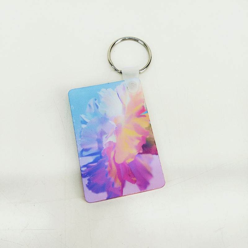 30 Stks/partij Sublimatie Blanks Rechthoek Acryl Sleutelhanger Warmtedruk Sleutelhanger Voor Tas Sleutel Decor