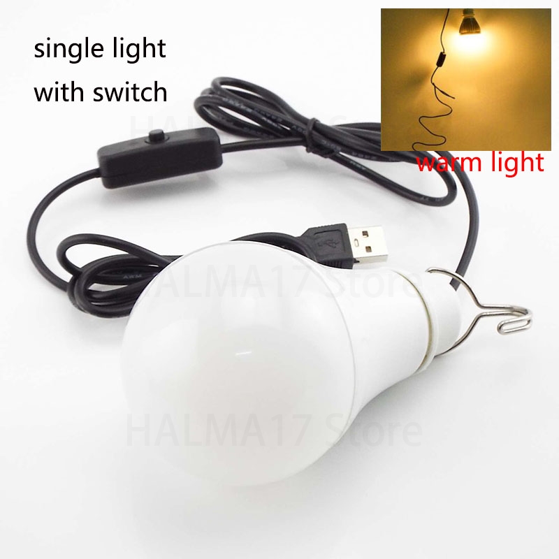 5V 3W 10W USB LED Lampe Lichter Lesen Nacht Lampen wand hängen Dimmen einstellbar für Camping hause Glühbirnen licht Ball J17: Orange