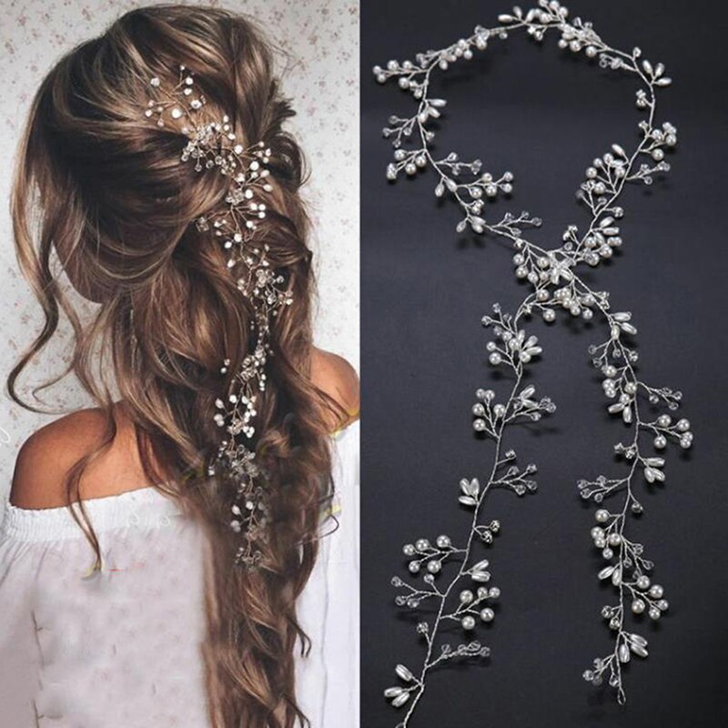 Bruiloft Hoofdtooi Parel Kristal Hoofdband Bruids Haaraccessoires Hoofddeksel Vrouwen Handgemaakte Tiara Bruiloft Haar Sieraden Sieraden