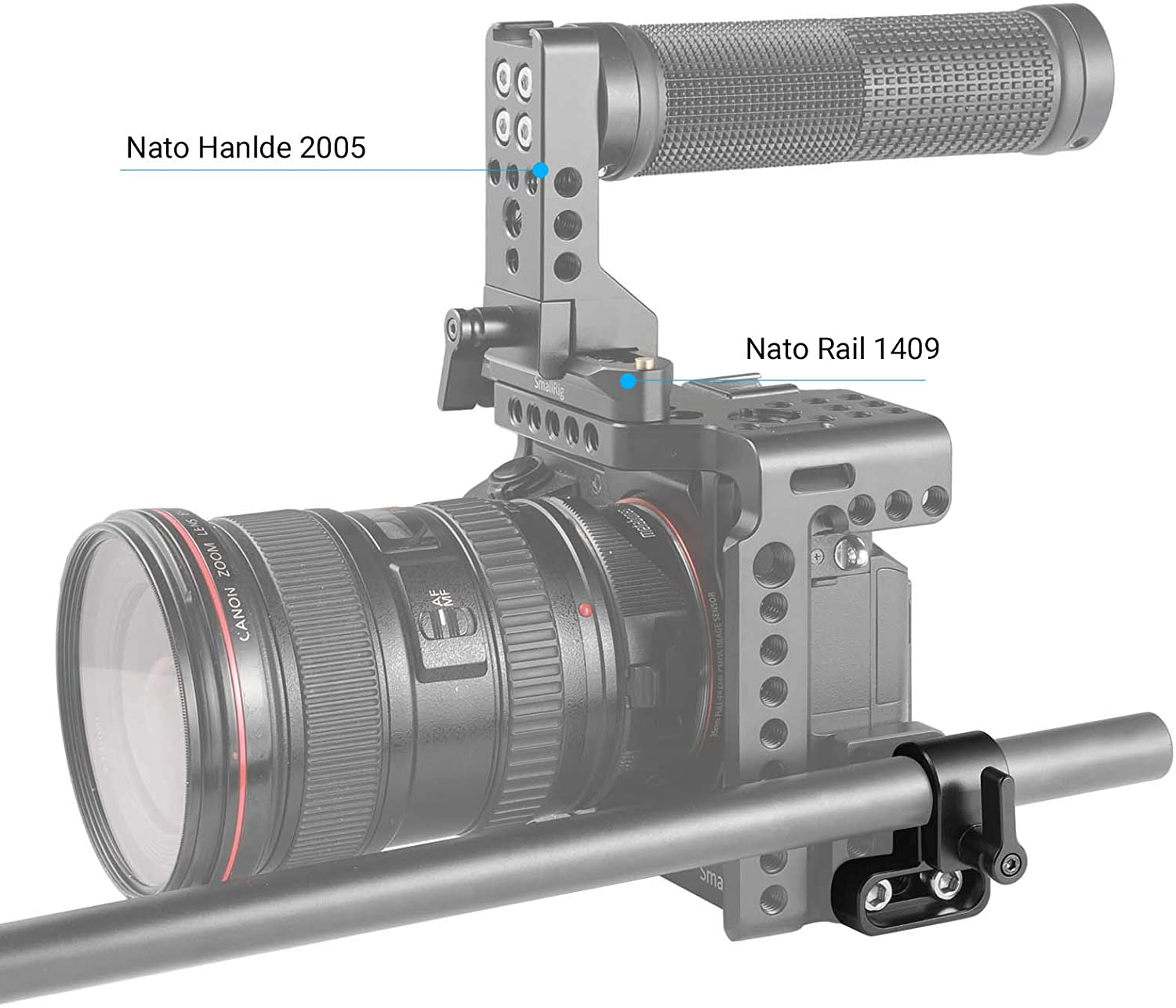 SmallRig Universial 15mm Rod Clamp with 1/4" Hole Screw Slot Camera Rig for Monitor Microphone Support 1493