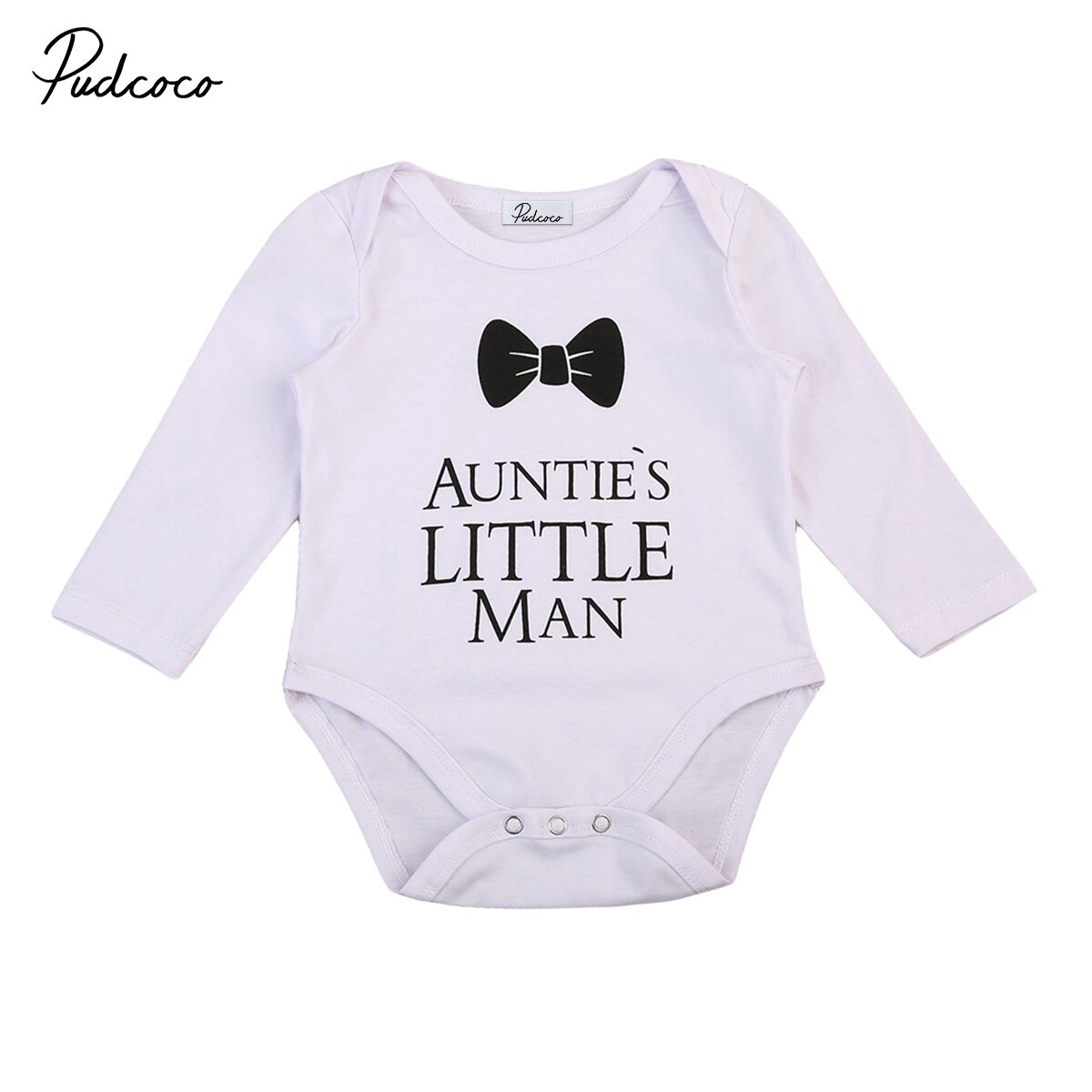 Newborn Infant Baby Boy Bodysuit Jumpsuit TIE Clothes Outfits Letter Cotton Brief Toddler Boys Bodysuits Clothing Soft 0-18M: White / 12M