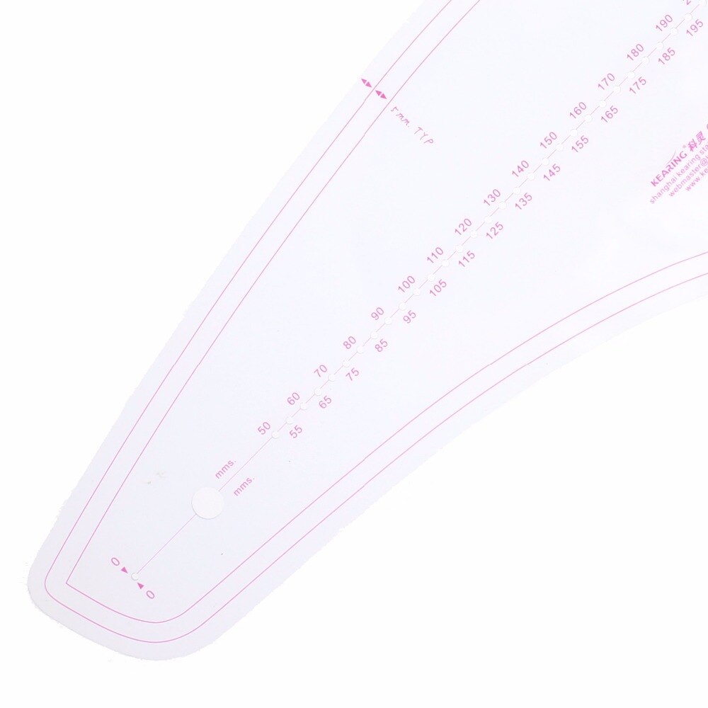 French Curve Ruler Sewing Pattern Making Flexible Plastic Dress Making Ruler for Tailor 5mm Spacing Curved Lines #6405