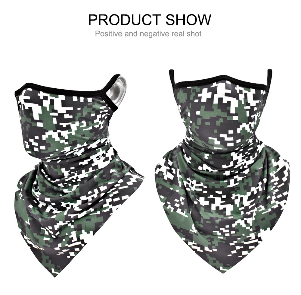 Wosawe Motorfiets Gezichtsmasker Camouflage Bandana Bivakmuts Gezichtsmasker Skiën Skate Rijden Sjaal Ademend Motocross Masker