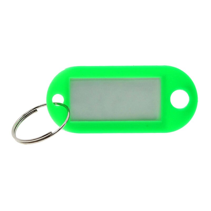 Étiquettes de clé en plastique assorties | 10 pièces, anneaux de clé, étiquettes d'identification, carte porte-étiquette,