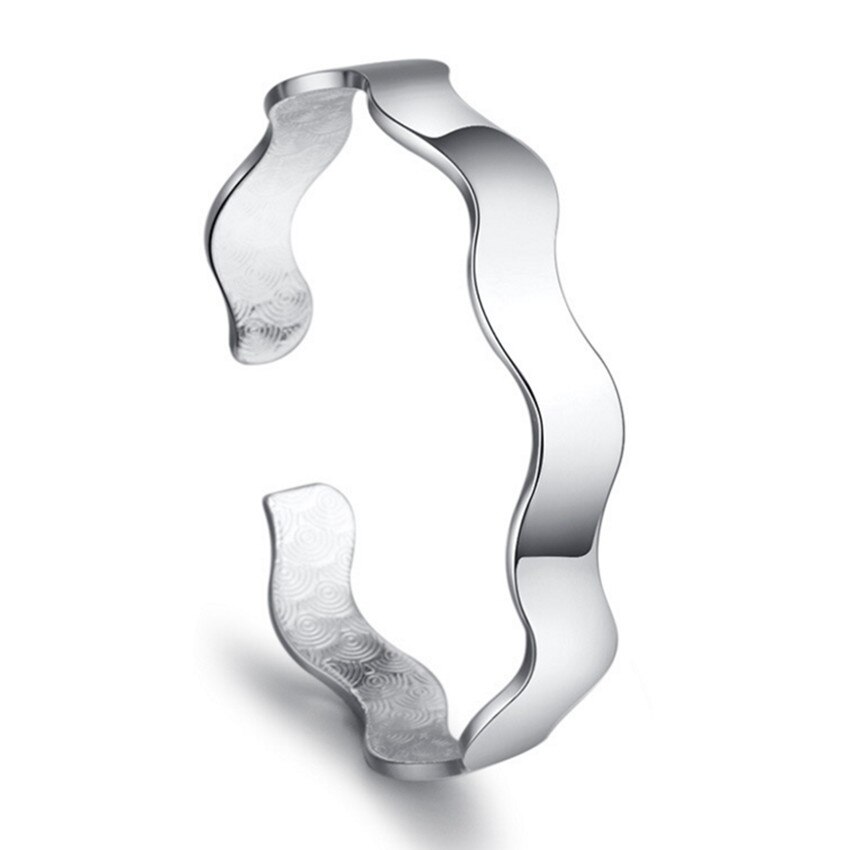 La nouvelle princesse tempérament belle argent bracelets brillant bohème rétro vague eau ondulations bijoux