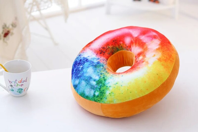 Doughnut mad plys pude sjov chokolade sofa sæde pude jule donuts pude xmas kid legetøj fyld hviler bilmåtter: 10