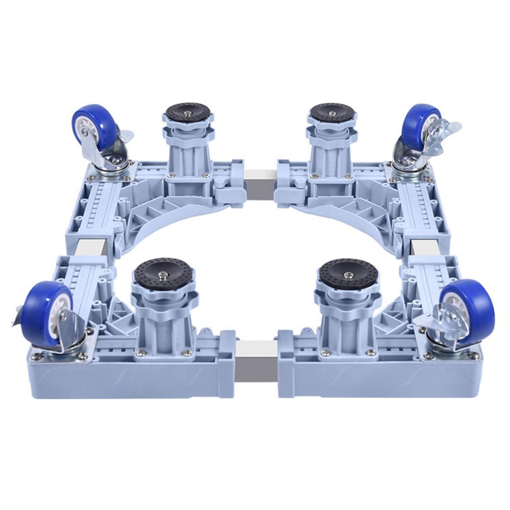 Movable Refrigerator Floor Trolley Fridge Stand Washing Machine Holder 4 Strong Feet Mobile Stand With Brake Wheels