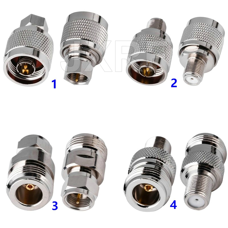 JXRF SMA BNC UHF To SMA SMB MCX MMCX BNC TNC UHF N F Type SO239 PL259 RF Coaxial coax Adapter Connector combination 4 piece: PURPLE