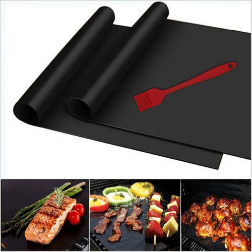 UK BBQ Grill Mat non-stick Oven Liners Teflon Cooking Baking Reusable Sheet Pad